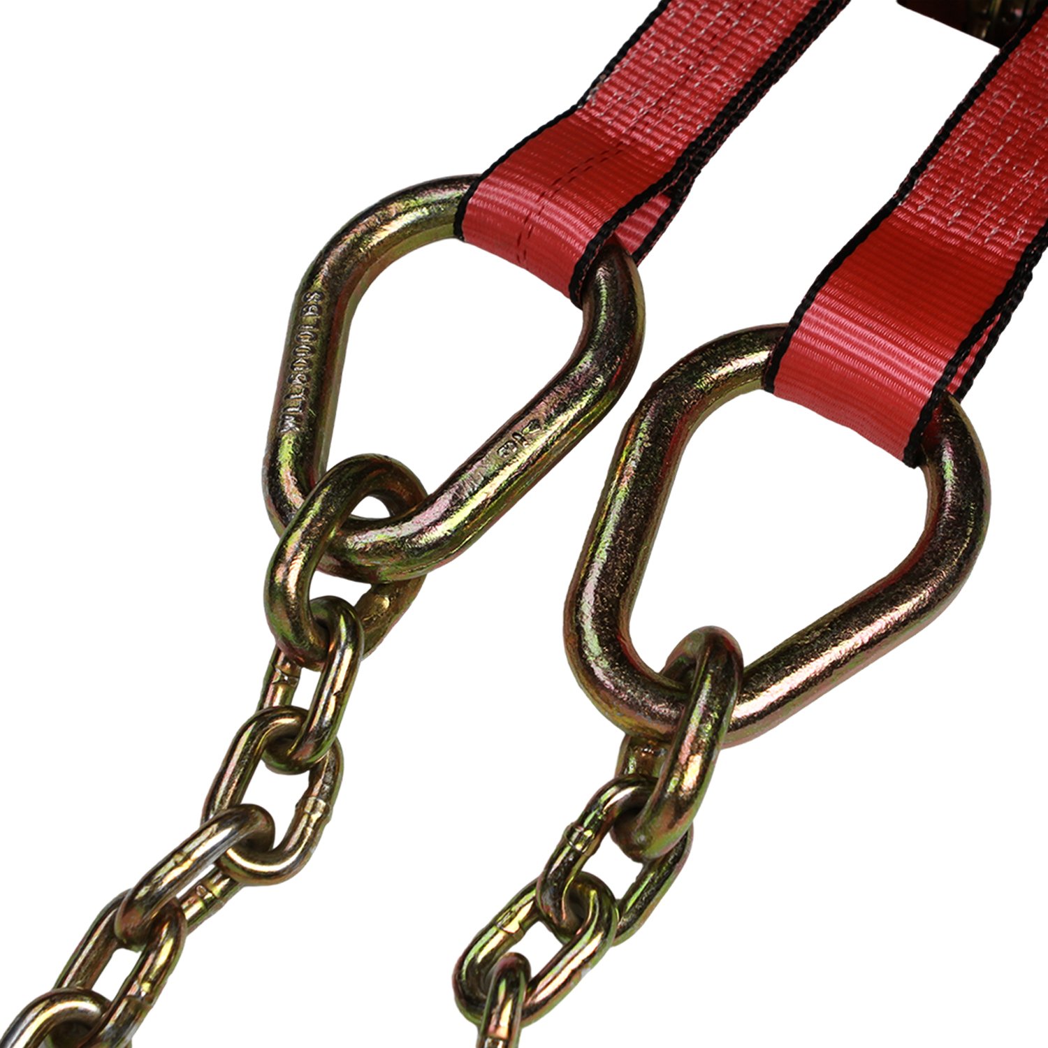 USA Standard PE 2" Ratchet Strap Ergo Ratchet Lashing Belt With Chain Hook Ratchet Tie Down Belts
