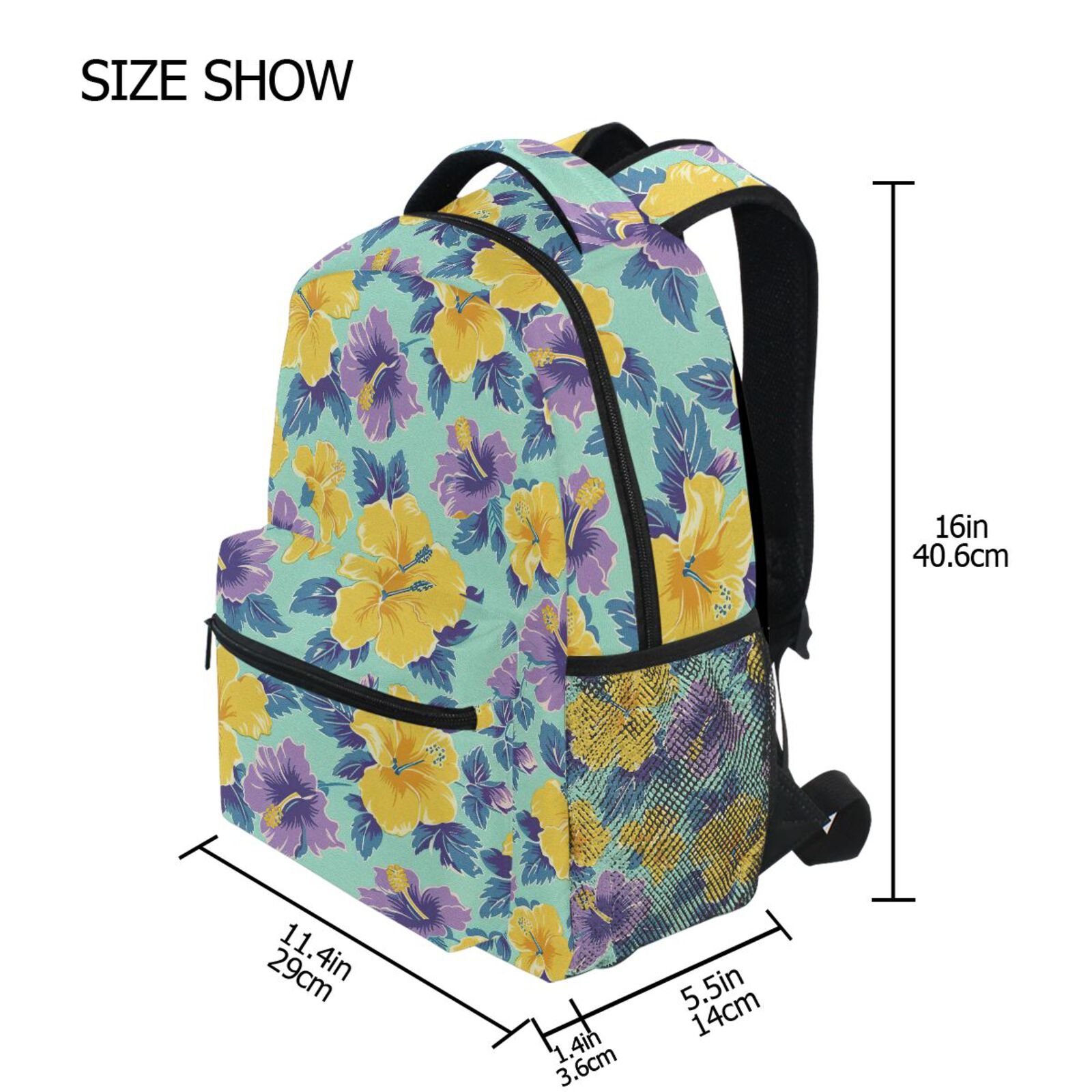 New Arrival Customized Hibiscus Flowers Lightweight Durable Casual School Backpack Football Training Bags For Adults Students
