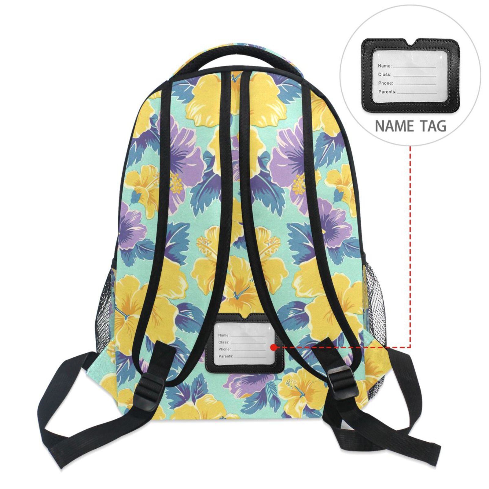 New Arrival Customized Hibiscus Flowers Lightweight Durable Casual School Backpack Football Training Bags For Adults Students