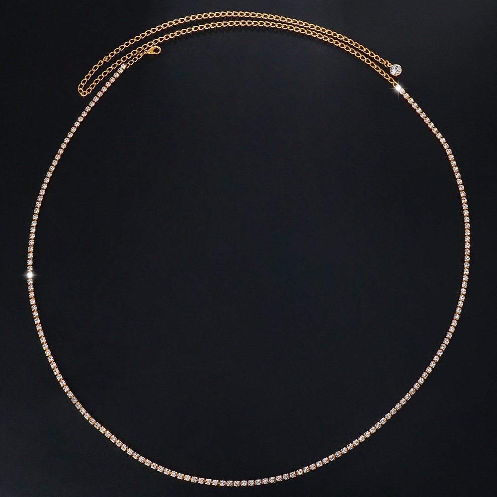 Sexy Ladies Jewelry Body Chain Rhinestone Waist Chain Bikini Beach Decoration Hawaiian Holiday Accessories