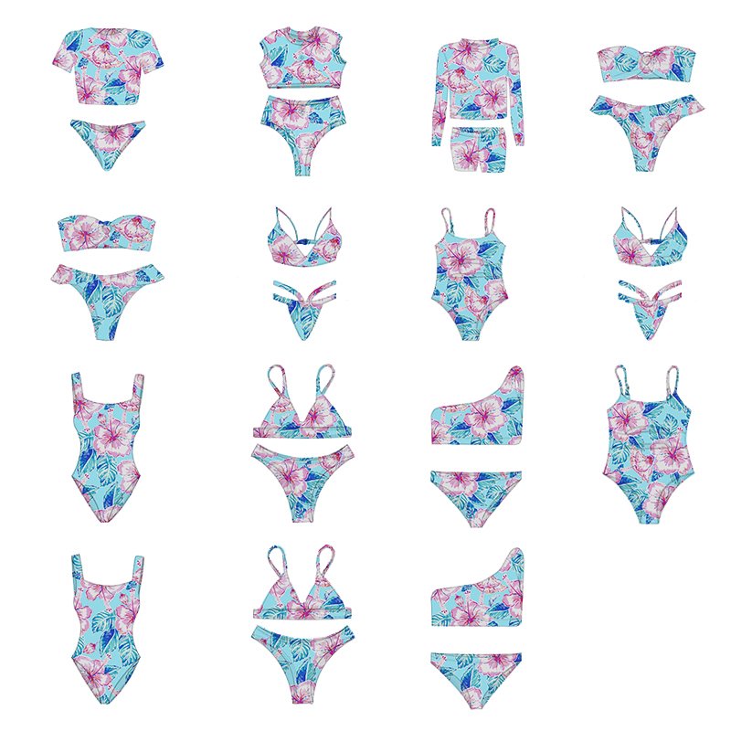 Hot Sale Wholesale Custom, Girl Bathing Suit Brazilian Beachwear Brief Swimsuit Print Swimwear Bikini Sets/