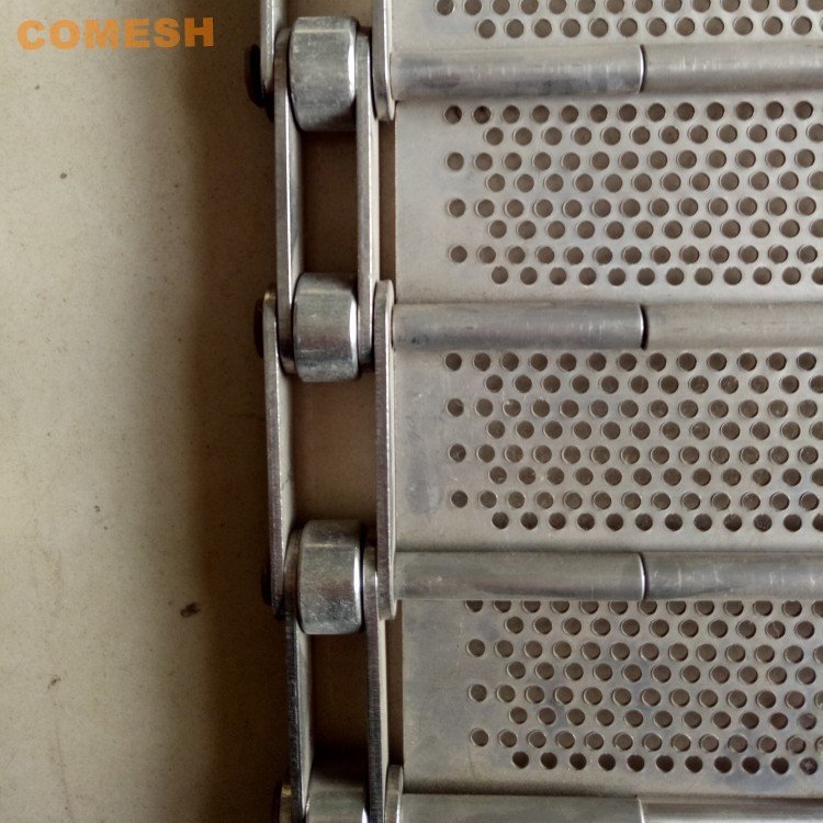 Perforated Stainless steel wire mesh chain plate conveyor belt