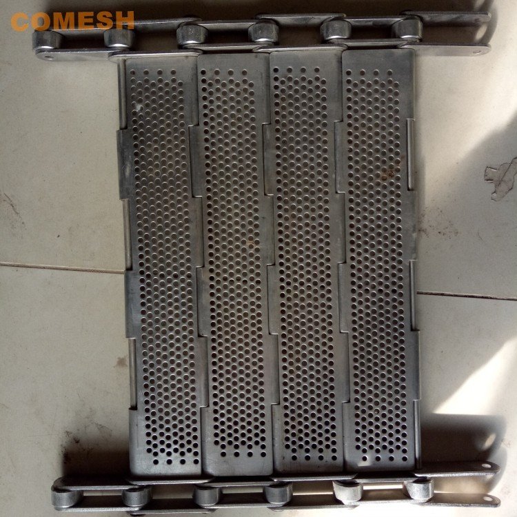 Perforated Stainless steel wire mesh chain plate conveyor belt