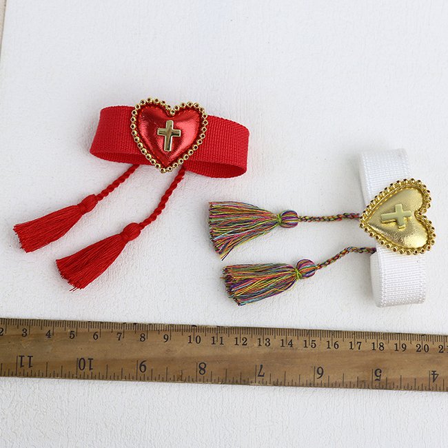 Wholesales High quality 18K gold plated Heart Cross Color Knit Belt accessories women Jewelry bracelets