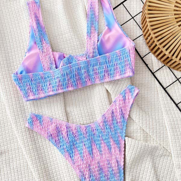 YY6139 Special fabric black sexy solid color bikini simple basic beach bathing suit