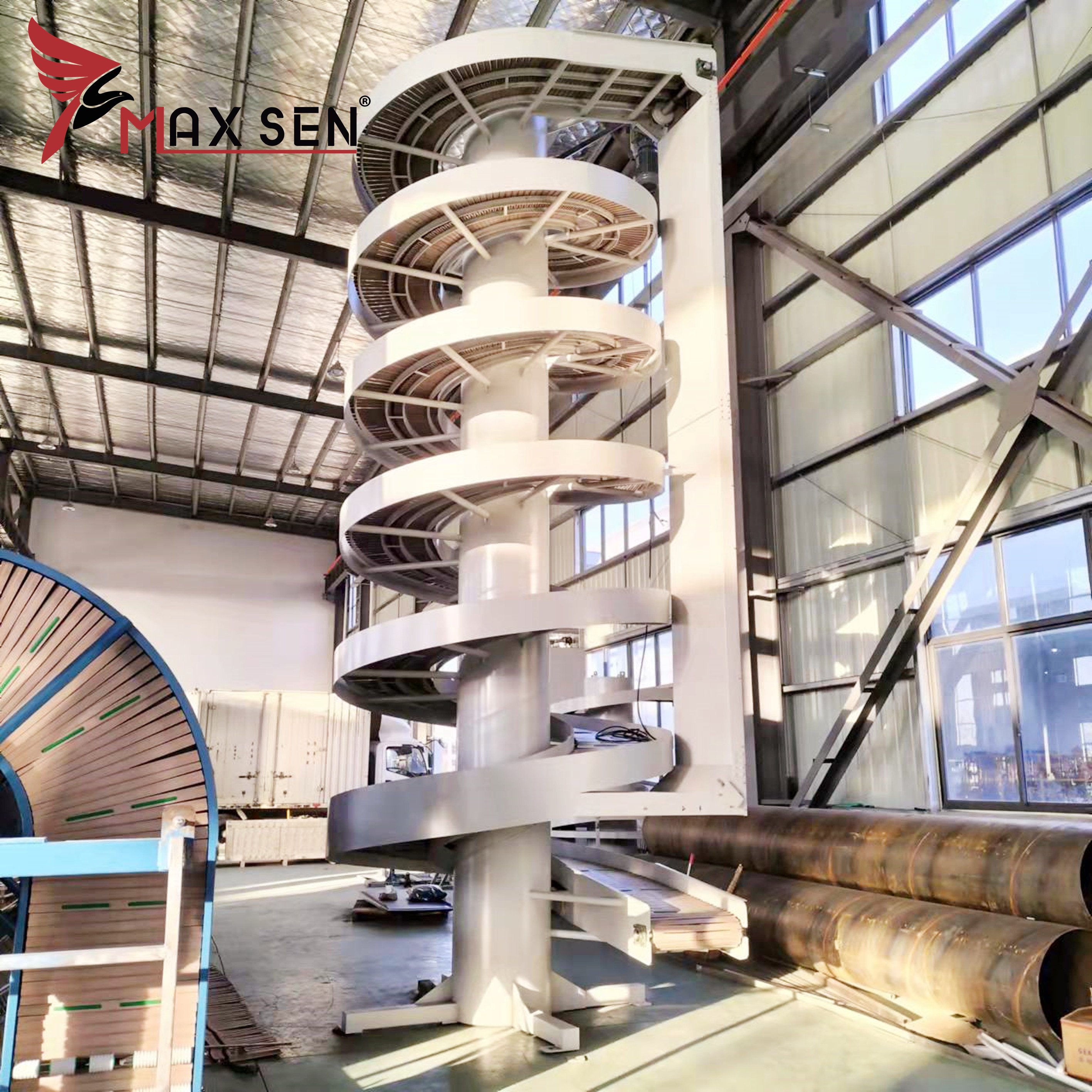 Vertical Lifting Screw Automatic Machine Spiral Conveyor for Outside Transport