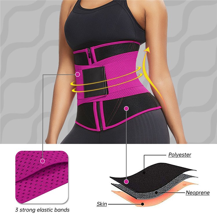 HEXIN Custom Logo Compression Elasticity Back Support Belt Lose Weight Stomach Belt Sauna Neoprene Waist Trimmer
