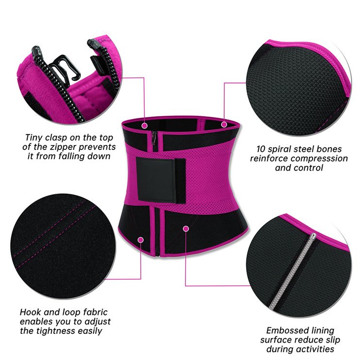 HEXIN Custom Logo Compression Elasticity Back Support Belt Lose Weight Stomach Belt Sauna Neoprene Waist Trimmer