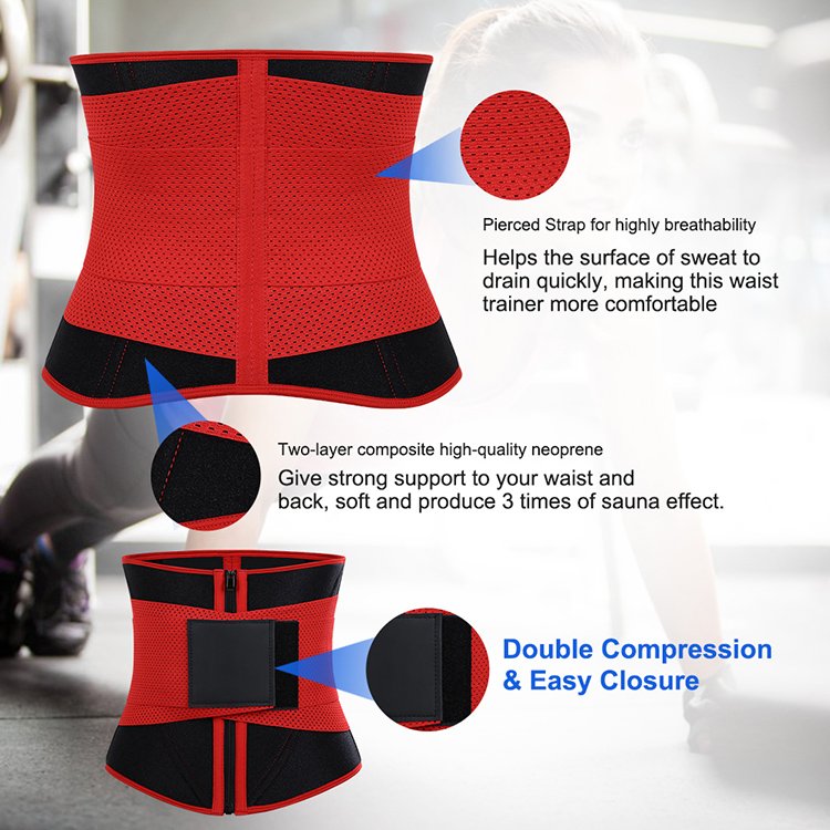 HEXIN Custom Logo Compression Elasticity Back Support Belt Lose Weight Stomach Belt Sauna Neoprene Waist Trimmer