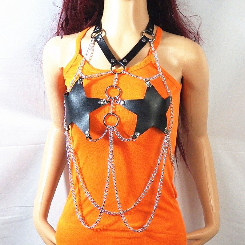 CIVET BDSM Original Punk Five-star Chain Personality Intere Sexy and Hot Bound Body Waist Chain All-match Belt Jewelry