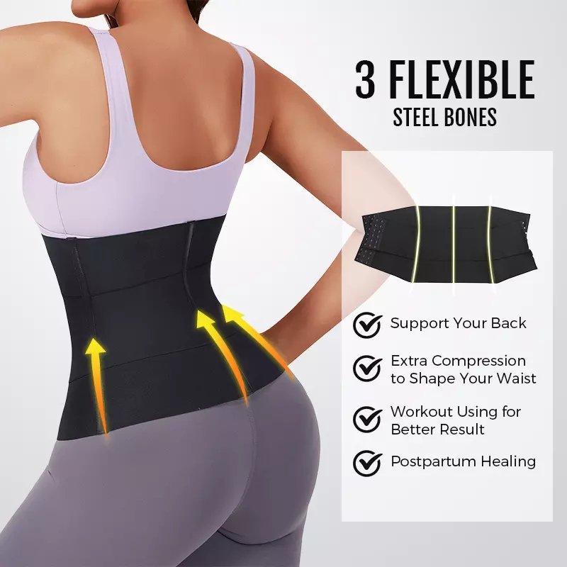 HOT SALE Custom Logo 3 Piece Segment Latex Waist Trainer High Compression Custom Corsets Waist Trainer