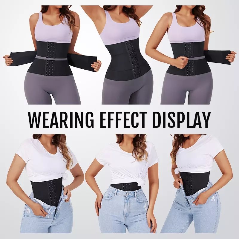 HOT SALE Custom Logo 3 Piece Segment Latex Waist Trainer High Compression Custom Corsets Waist Trainer