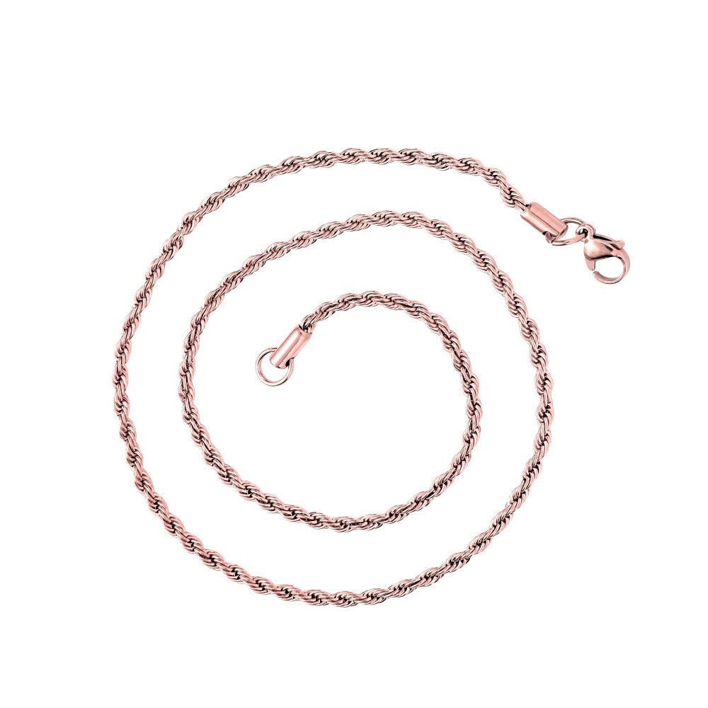 Width 2/3/4/5mm Stainless Steel Gold Rope Chain Necklace Twisted Stainless Steel Necklace Chain Silver Gold