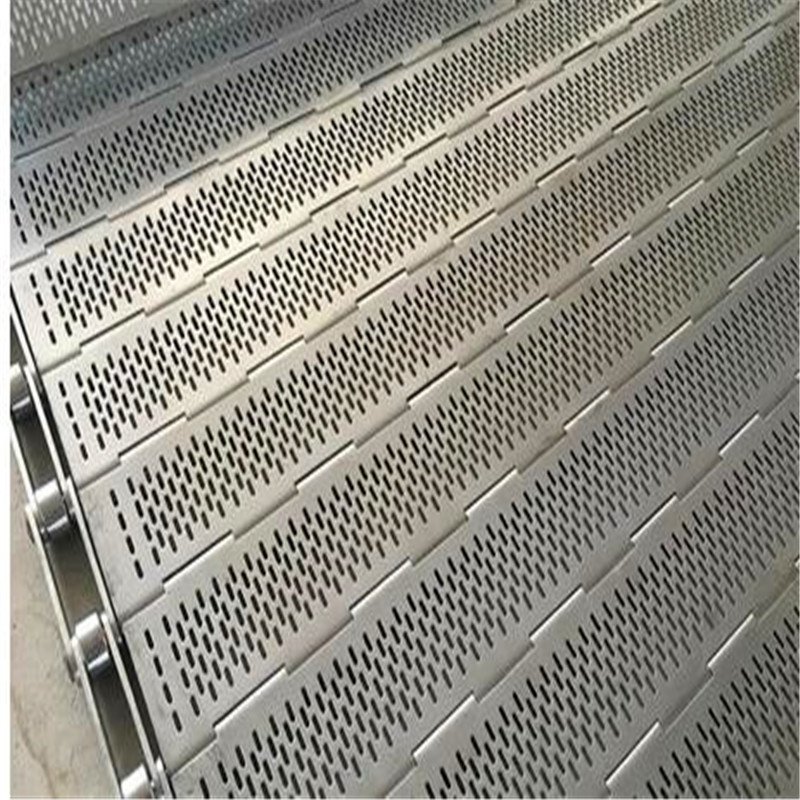 Pipeline conveyer chain board Frying line chain plate High temperature resistant chain plate conveyor belt