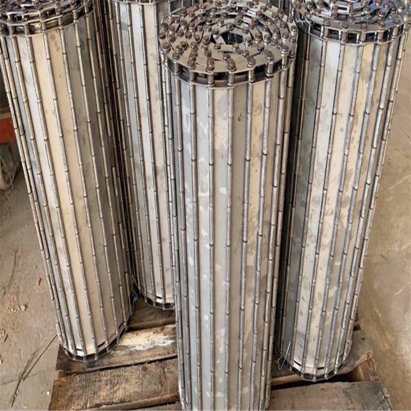 Pipeline conveyer chain board Frying line chain plate High temperature resistant chain plate conveyor belt