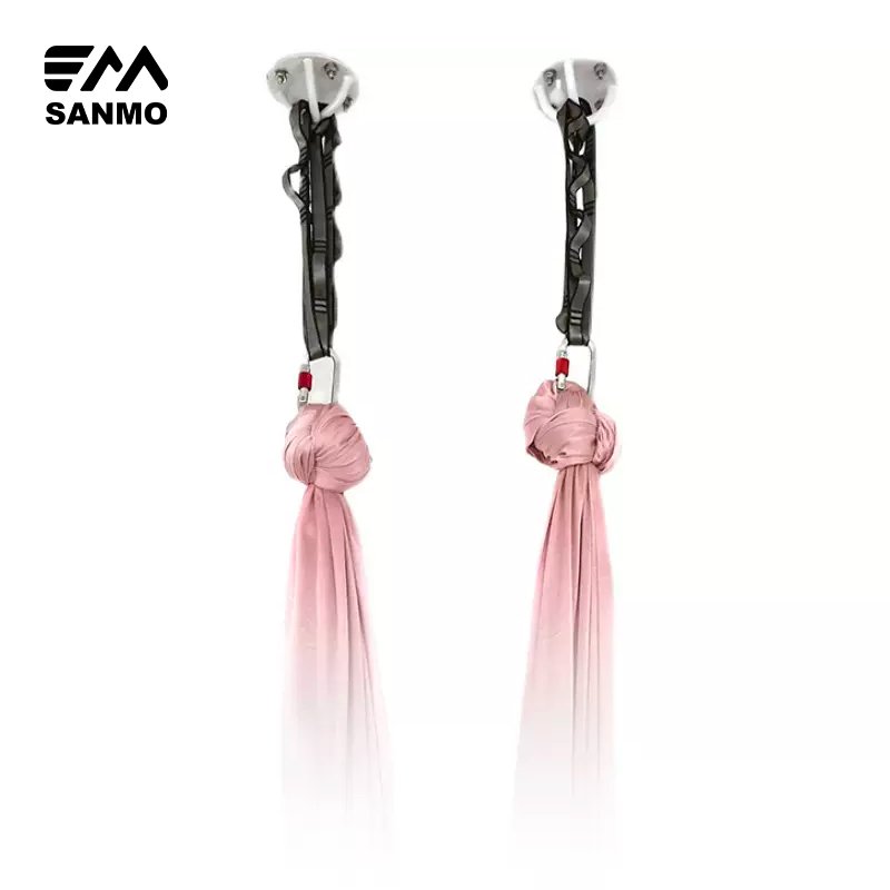 Aerial yoga accessories for Steel Carabiners,horn ring hoop, daisy rope, flat belt,rotating ring and Yoga Trapeze Ceiling Hooks