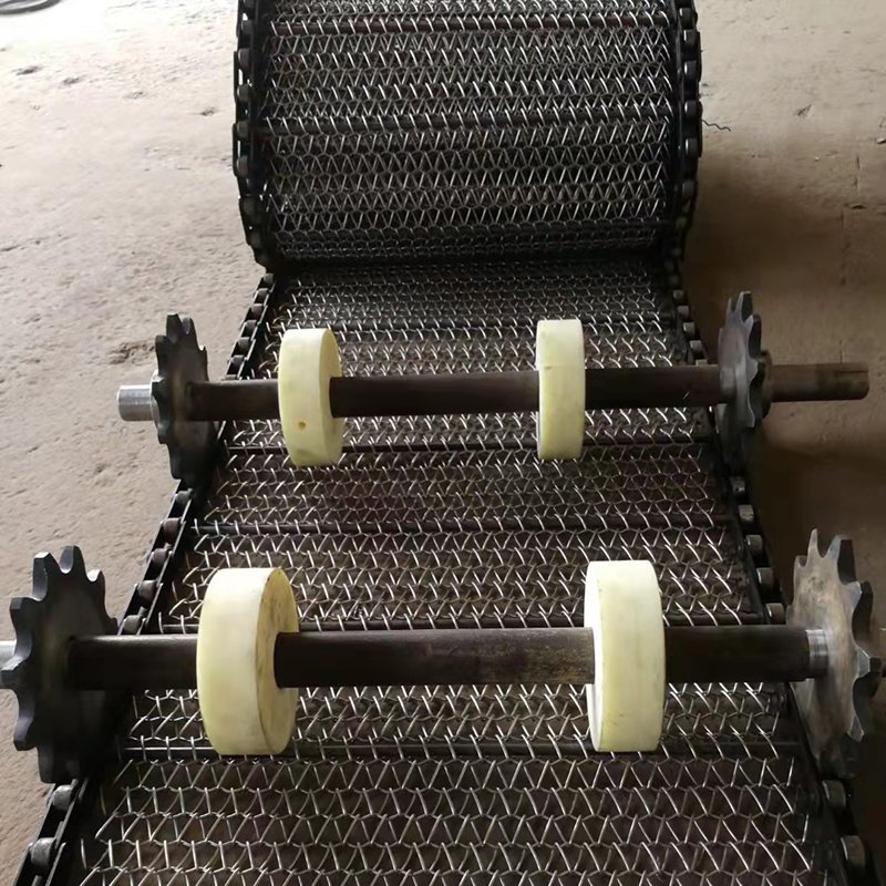 Metal conveyor belt stainless steel chain link wire mesh belt for pizza oven