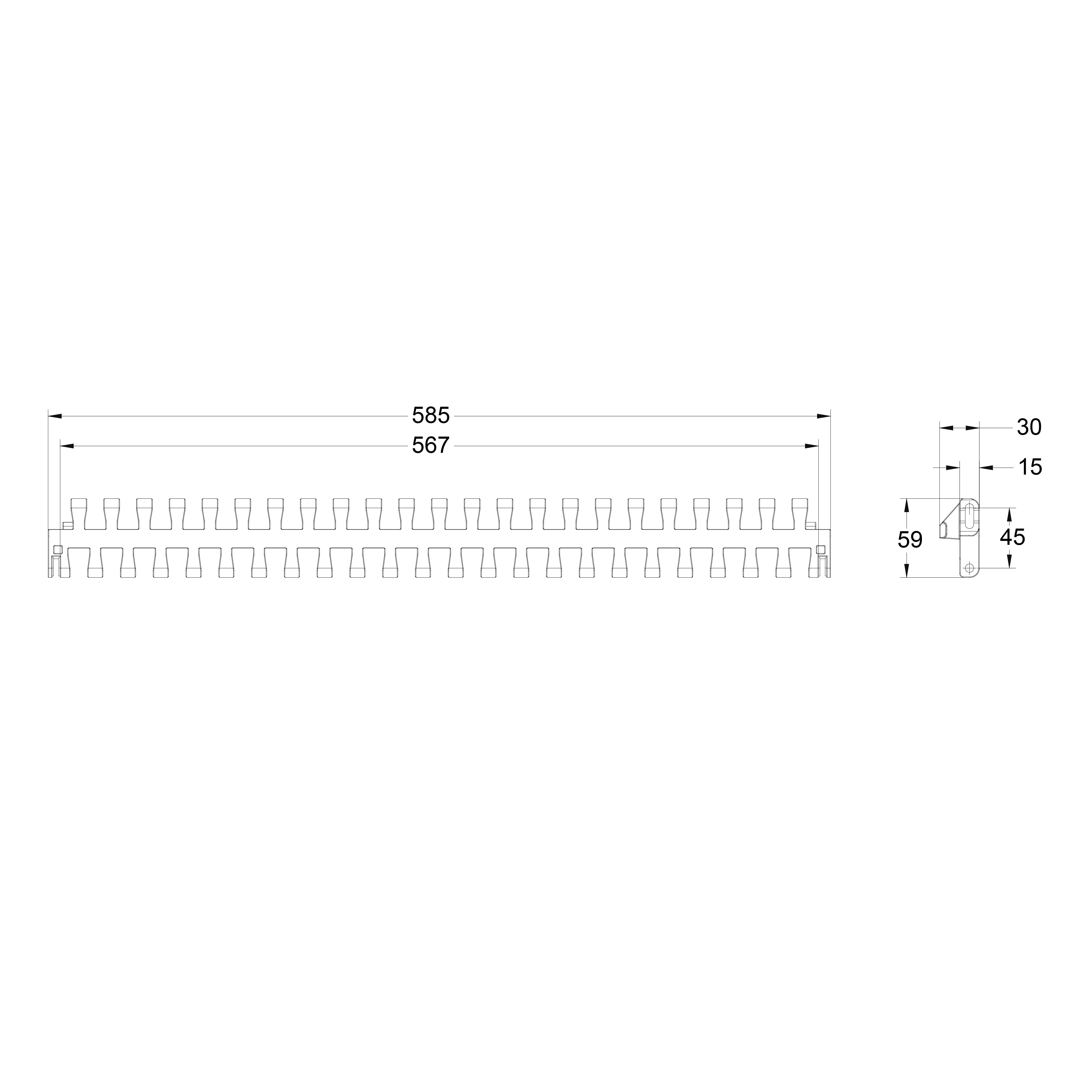 High Quality MF2 CP5 BT Belt Conveyor with Plain Curve Bottom Tap POM Materials for Heavy Loads and Food Usage