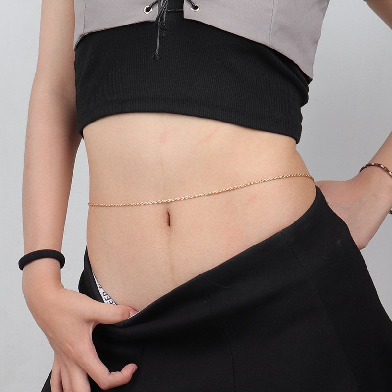 Hot sale stainless steel twist waist chain belt women sexy gold sliver