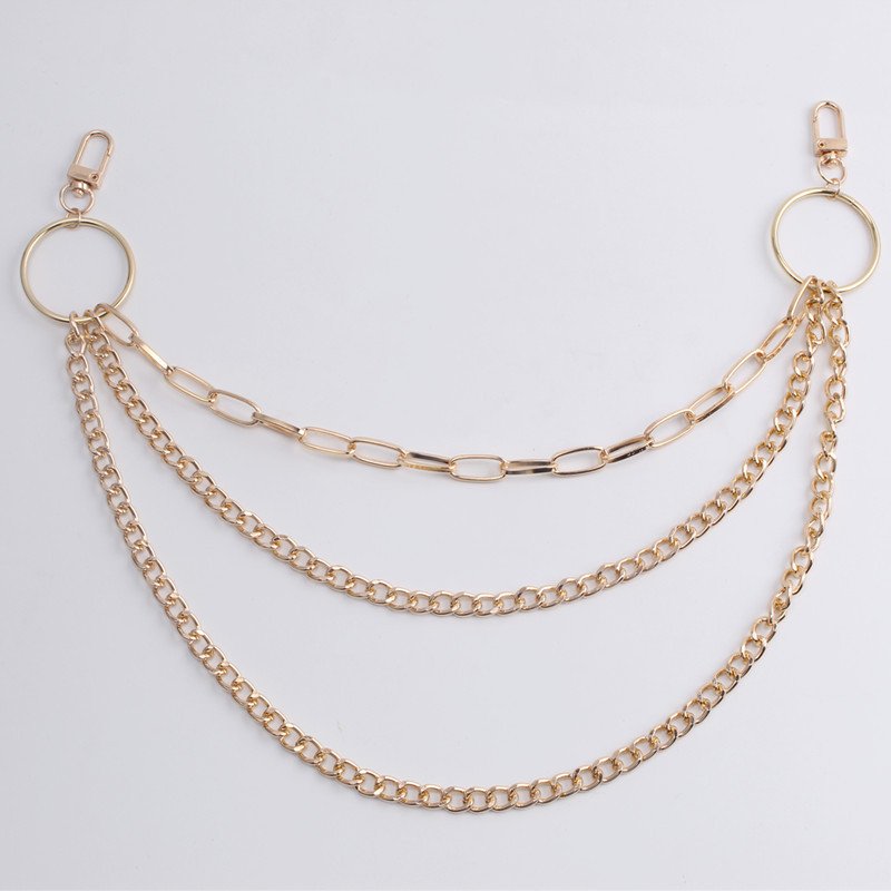 European and American New Hot Sale Alloy U-shaped Personality Versatile Trousers Chain Simple Multilayer Chain Pants Chain