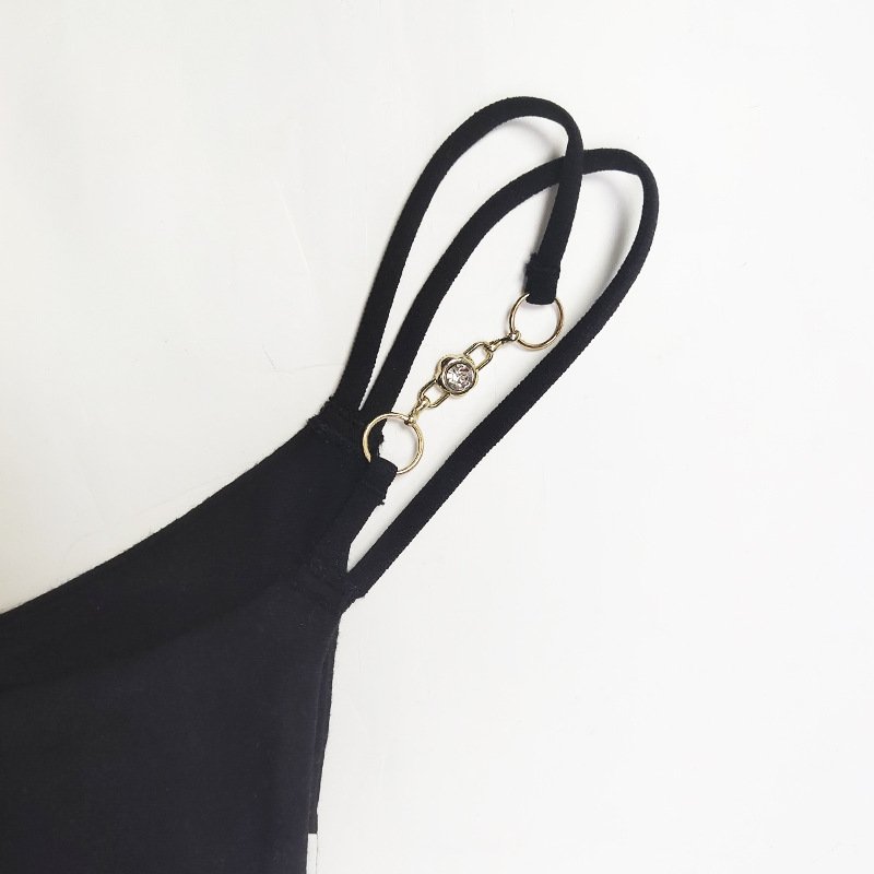 Wholesale Women 4colors Chain G-String Sexy Satin Lady Cotton T Back V Thong Seamless Panties Lingerie