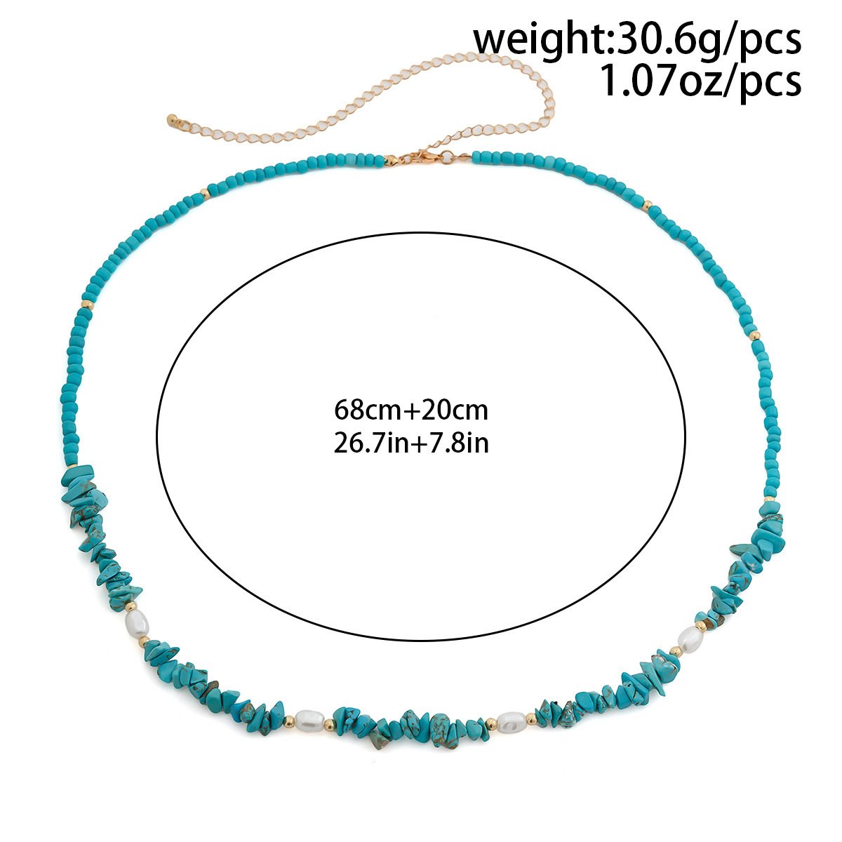 Hot Selling Summer Hawaiian Beach Body Chain Colorful Natural Stone Pearl Bead Waist Chain Belt Women Fashion Body Jewelry