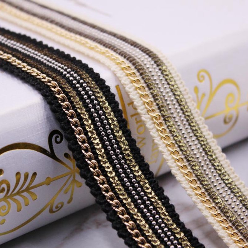 Metals Webbing Chain Lace sequin Trim Belt Handmade factory Cheap Diy Accessory For Clothing Trimming