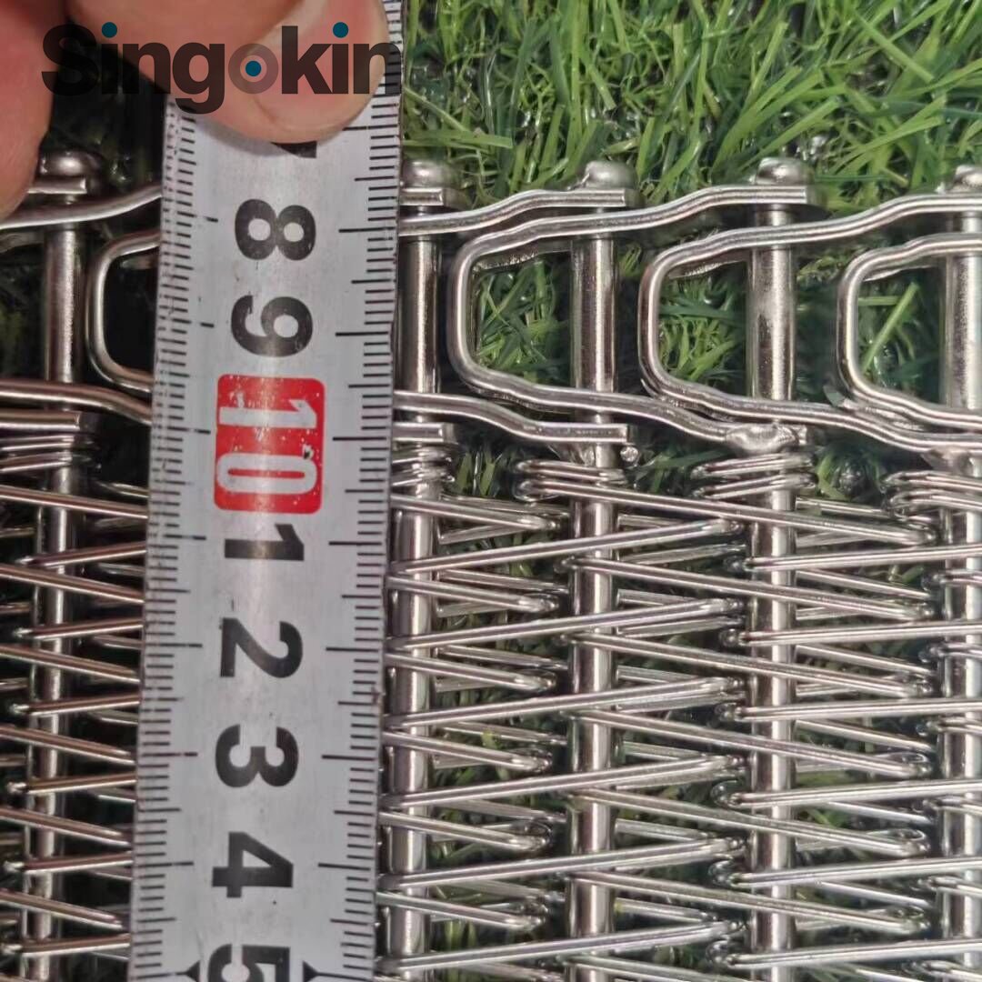 U type chain sprial belt stainless steel spiral wire balanced weave wire mesh flexible rod conveyor belt