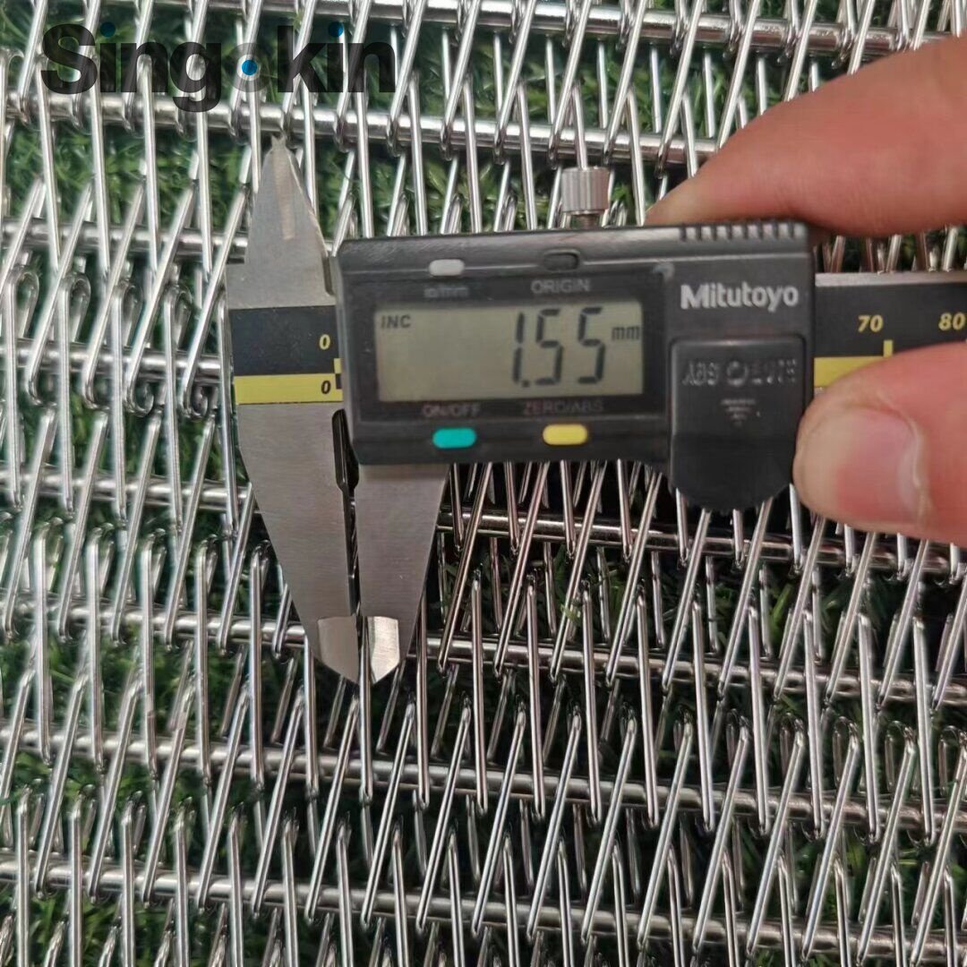 U type chain sprial belt stainless steel spiral wire balanced weave wire mesh flexible rod conveyor belt