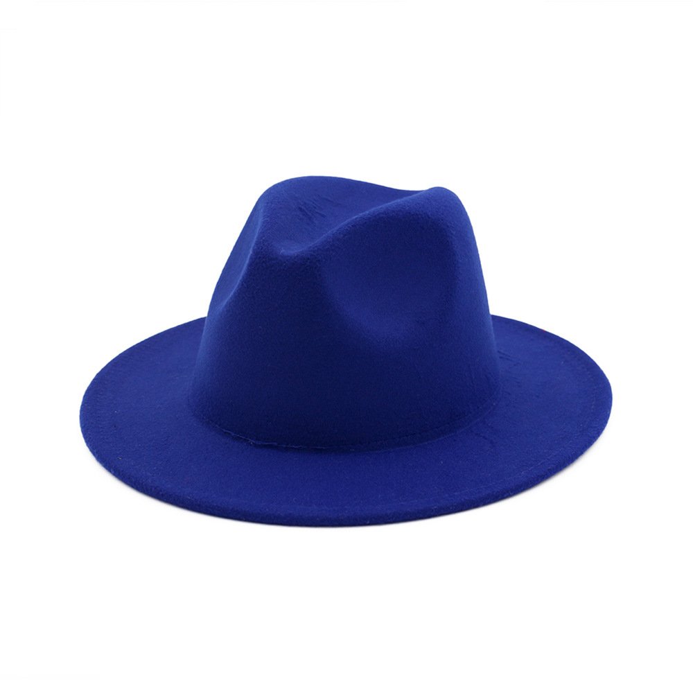 Fedora Panama Hats for Women Wool Felt Classic Belt Buckle Wide Brim Panama Hat