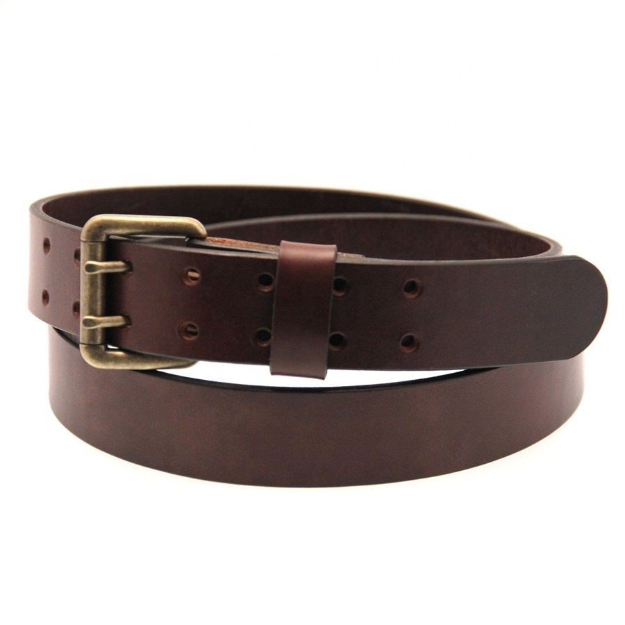top quality genuine leather belts for men double pin buckle belts