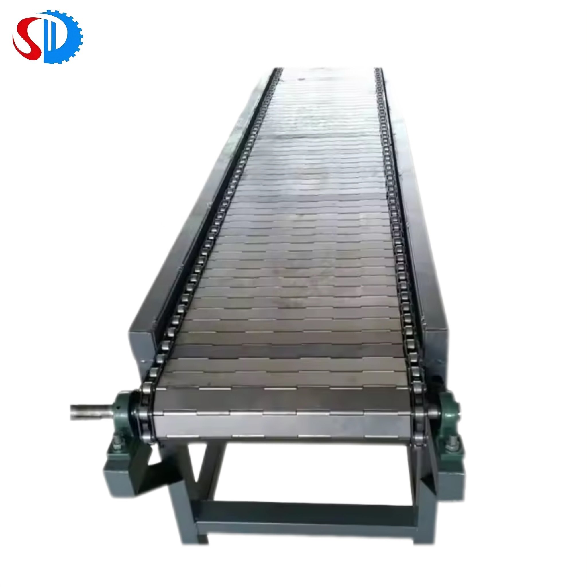 Factory Customized High Temperature Resistant Stainless Steel Transport Equipment Slat Plate Chain Conveyor