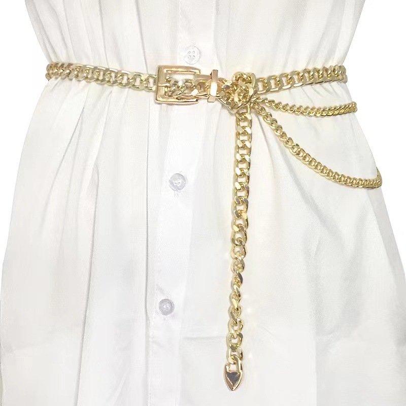 Metal Chain Belt Fashion Waist Chain Ladies Multi Layer Waist Chain Belt