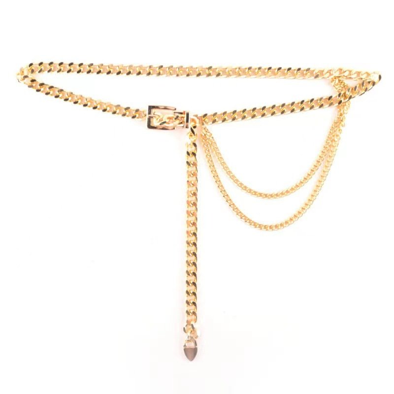 Metal Chain Belt Fashion Waist Chain Ladies Multi Layer Waist Chain Belt