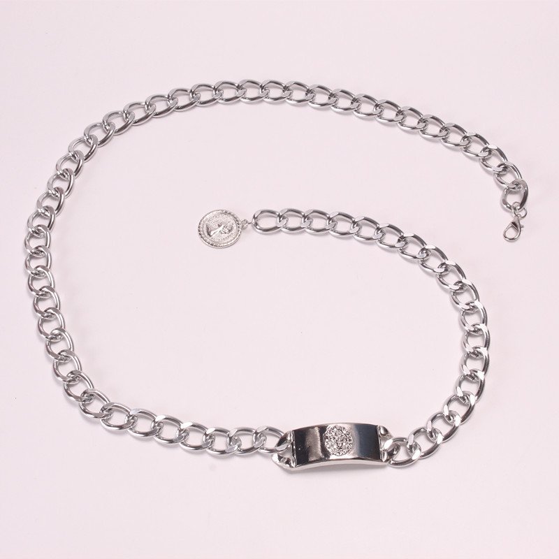 metal chain woman waist factory simple personality fringes sweater chain accessories belts for lady
