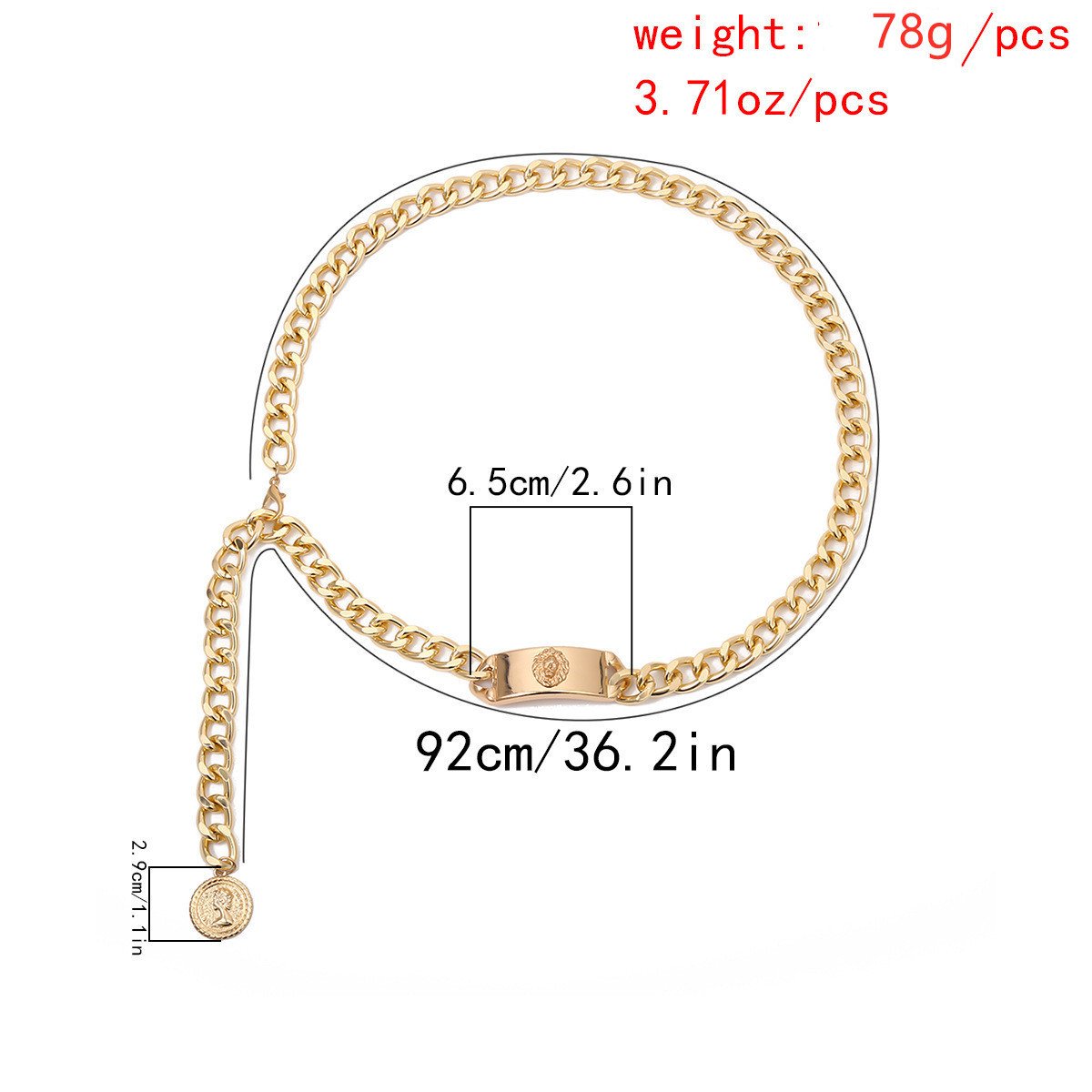 metal chain woman waist factory simple personality fringes sweater chain accessories belts for lady