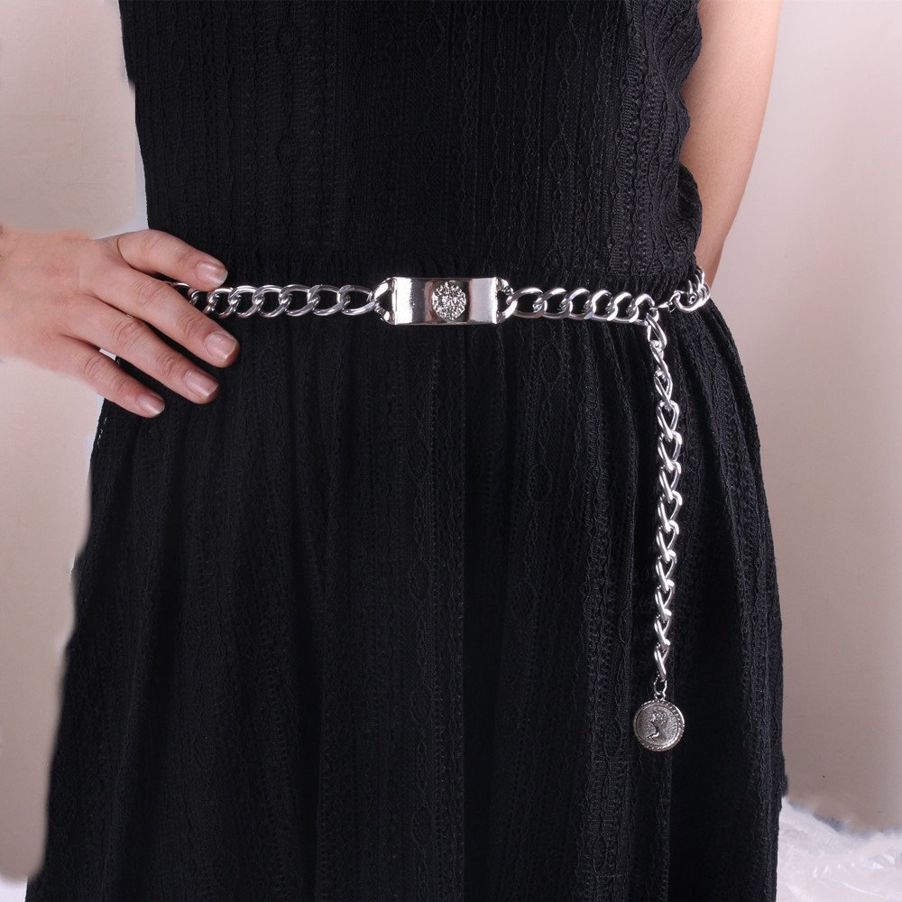metal chain woman waist factory simple personality fringes sweater chain accessories belts for lady