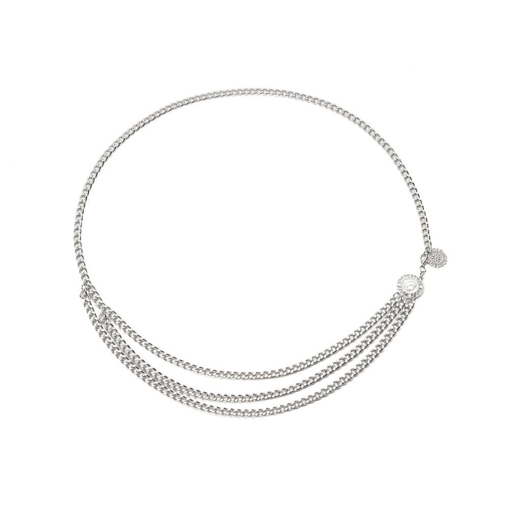 Fashion Gold Alloy Multi-layer Exaggerated Body Chain Female Adjustable Alloy Waist Chain Belt