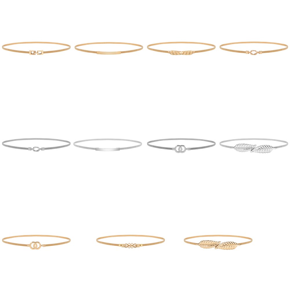 Elastic Women Belts Gold White Chain Waist Belts Metal Plate Female Dress Belts Ladies Thin Stretch Waistband Ceinture Femme