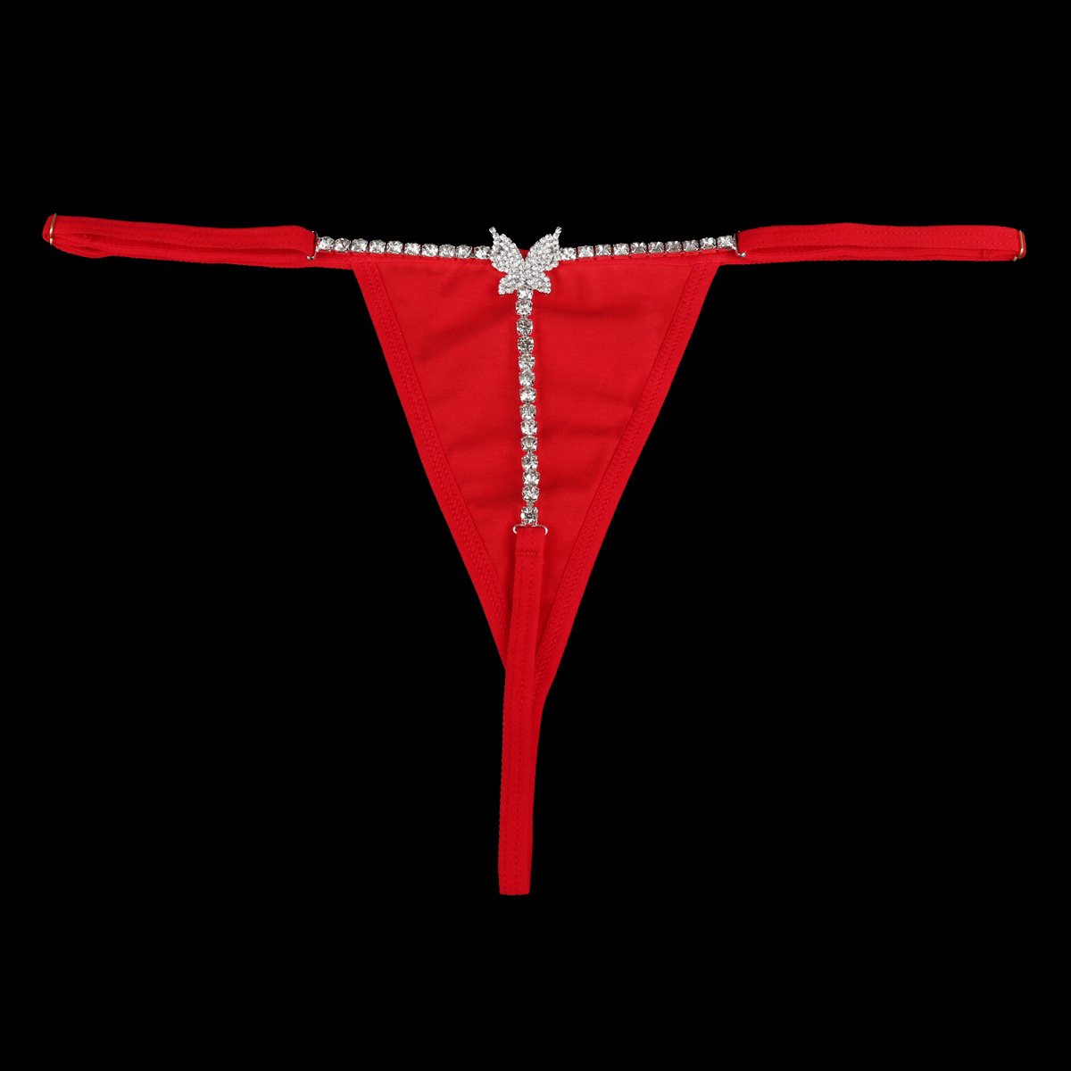 Custom Thongs Charms 2024 Sexy Lingerie Women Panties Open Daily Crystal Butterfly thong bikini and g string