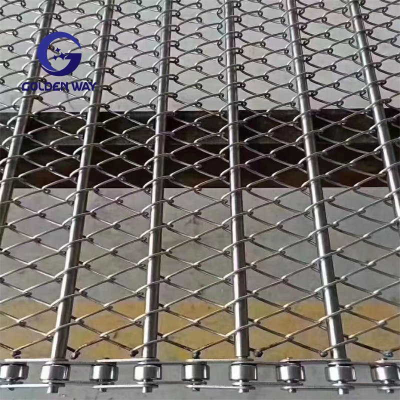 Stainless Steel Wire Mesh Heavy Duty Clinched Edge Carbon Steel Flat Wire Conveyor Belt