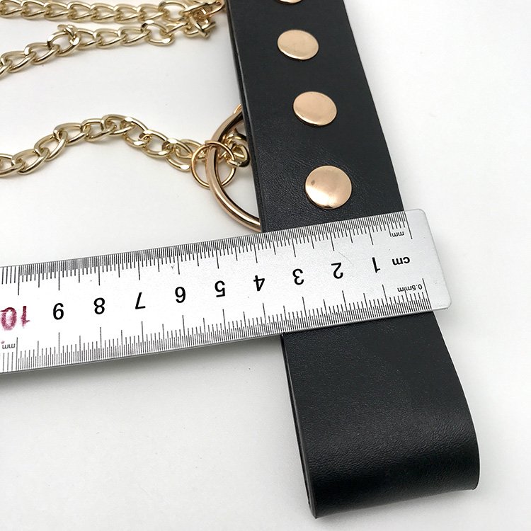 2021 Fashion Dress Belt For Women Rivet Metal Gold Chain Waistband Ladies Leather Female Luxury Brand Belt For Dresses