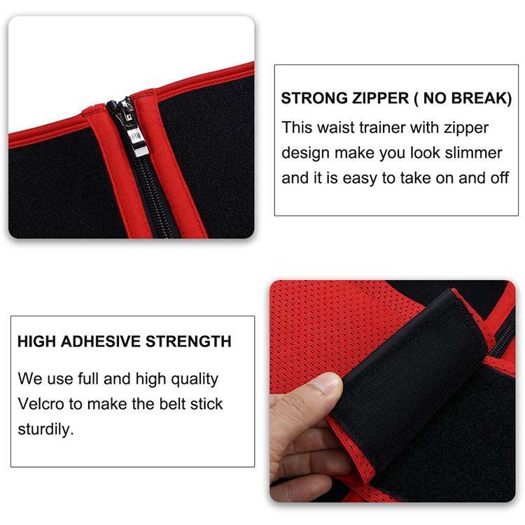 HEXIN Custom Logo Women Gym Workout Compression Back Support Waist Trimmer Belt Neoprene Waist Trainer Shaper