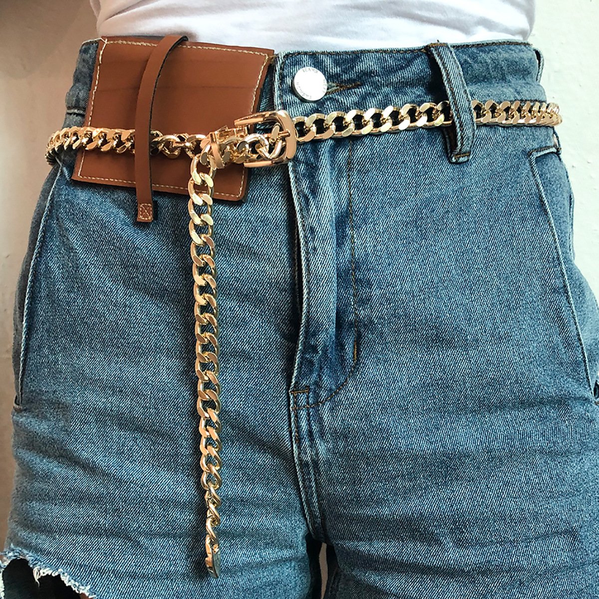 Fashion Leisure Beach Women Body Jewelry Chain Jewelry Sexy Waist Chain Belly Aluminum Metal Chains Jeans Belt