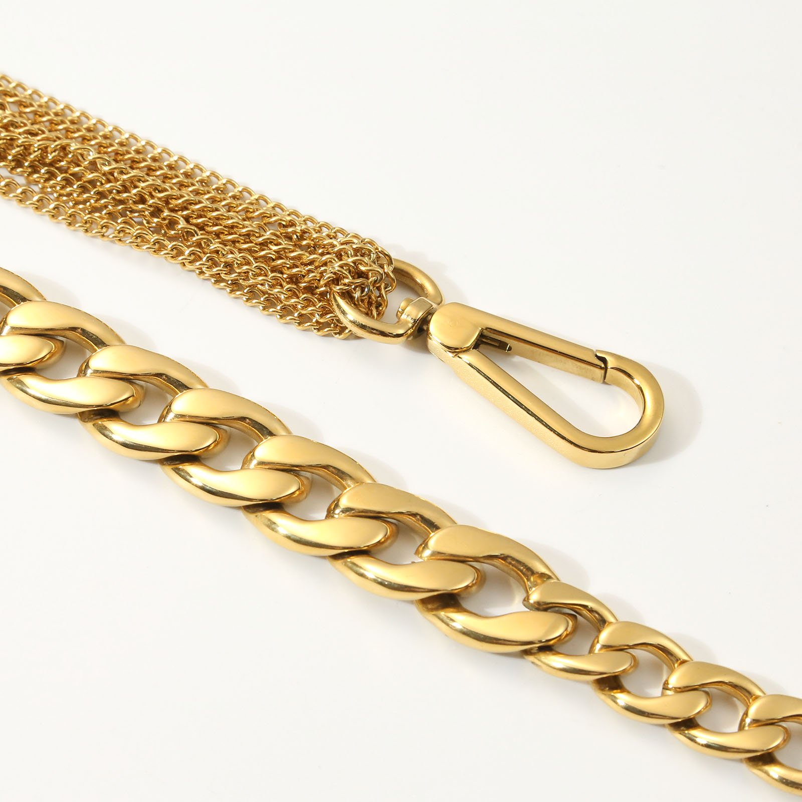 Stainless Steel Belly Chain Belt Waist Chain for Women 18k Gold Plated Body Chain