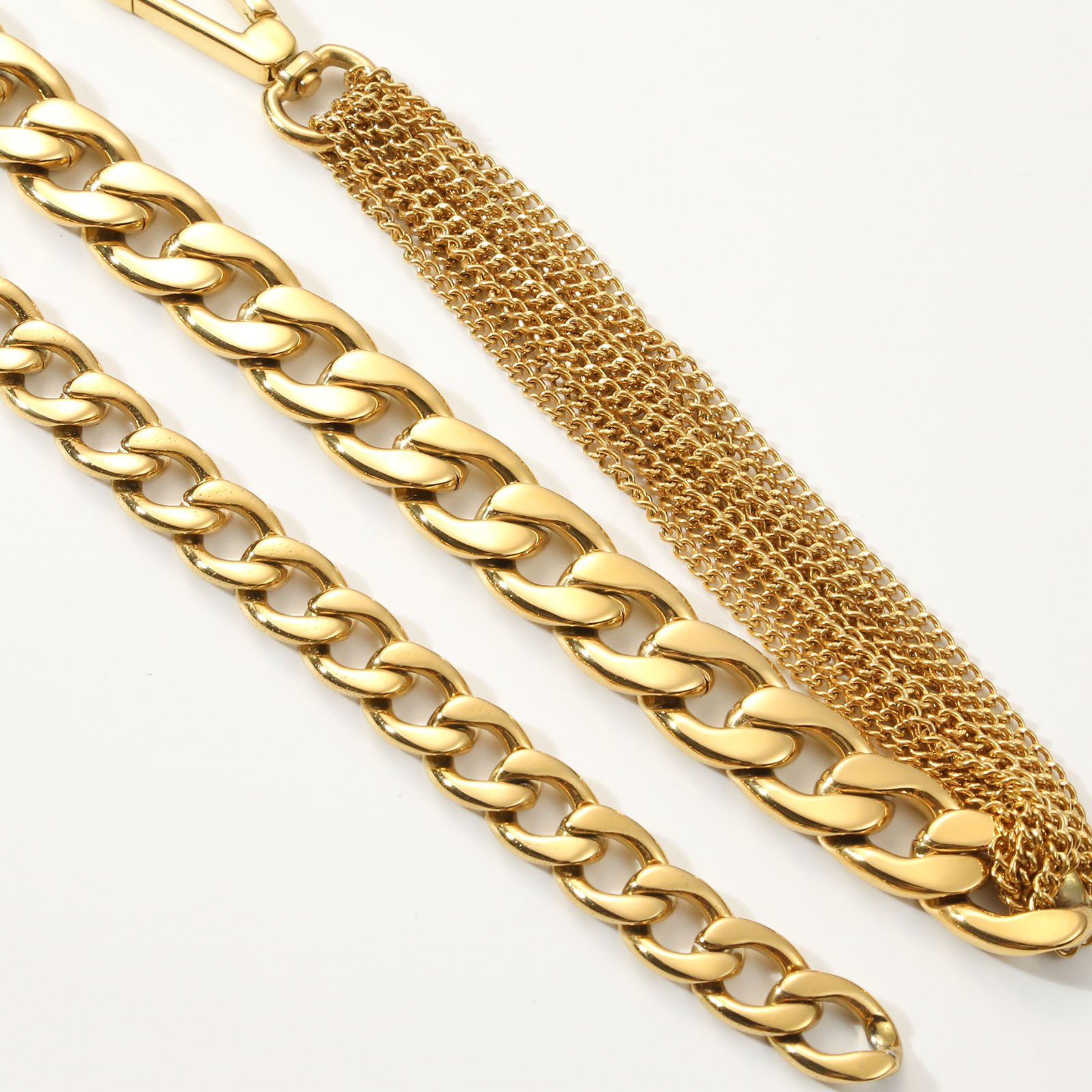 Stainless Steel Belly Chain Belt Waist Chain for Women 18k Gold Plated Body Chain