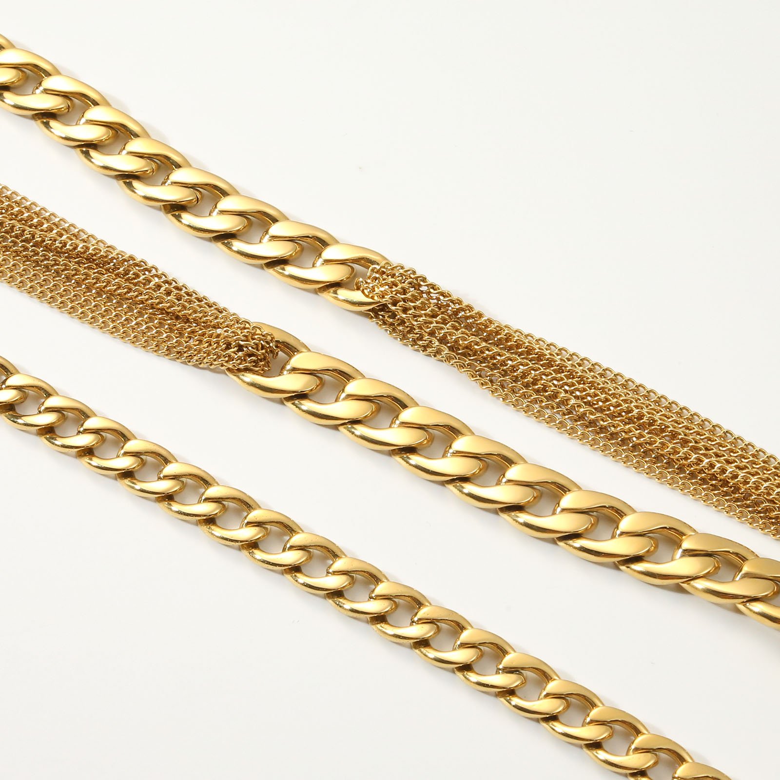 Stainless Steel Belly Chain Belt Waist Chain for Women 18k Gold Plated Body Chain