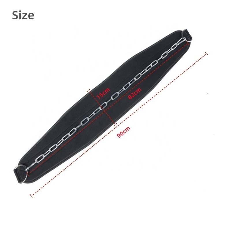 Exercise Pull-up Weight Lifting Muscle Sweat Support Waist Adjustable Comfort Fabric Hip Thrust Dipping Belt With Chain