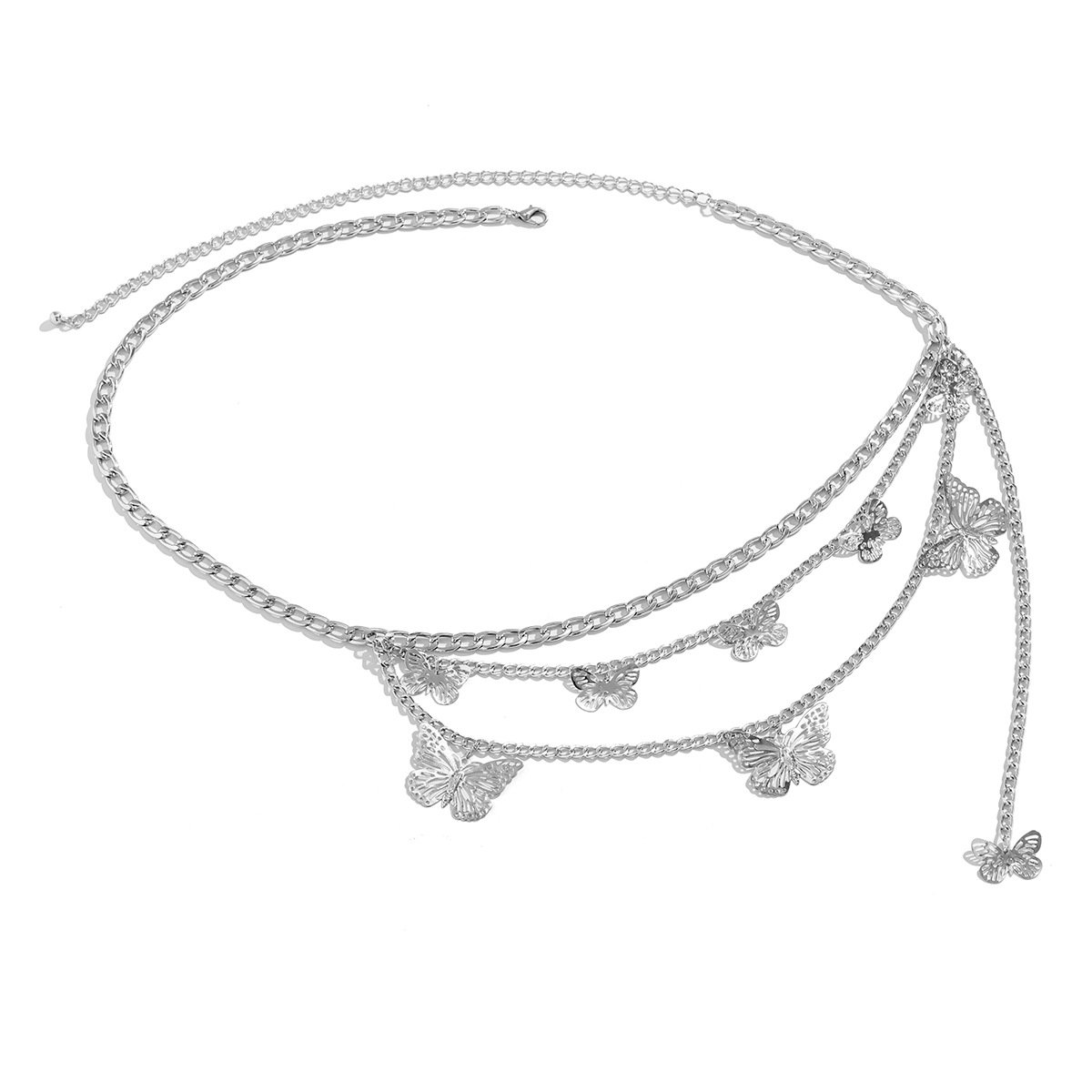 Multi Layer Waist Chain,Adjustable Rhinestone Chain Belt For Dress For Women
