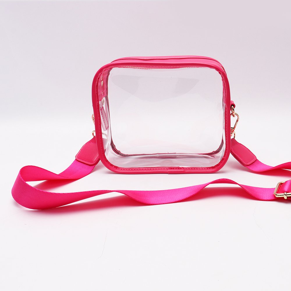 Wholesale Transparent PVC Messenger Bag Customized Fashion Chain Shoulder Clear Women Crossbody Bags